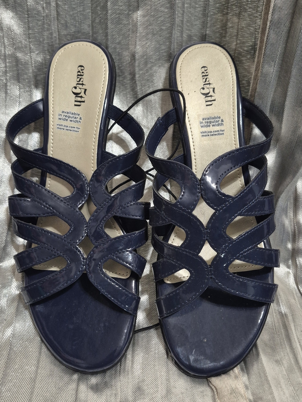 east 5th Navy Strappy Slide Sandals for Women